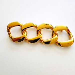 Vintage Chunky Gold Chain Link Pin